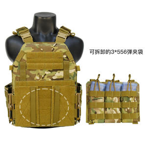 Chaleco Táctico Personalizado de Camuflaje de Nailon 1000D con Bolsillos Laterales y Bolsas Portacargadores Desmontables para Entrenamiento de Adultos - Product Image 5
