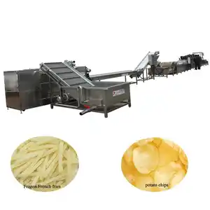 Línea de producción de patatas fritas semiautomática de fácil operación, máquina para hacer patatas fritas a pequeña escala