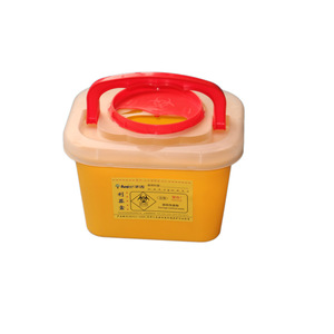 Yellow Sharps Collection Box 3L <b>Plastic</b> Medical Waste <b>Bin</b> For Hospital Use - Product Image 1