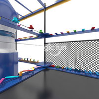 Prix usine petit petit guerrier thème défi parcours d'obstacles mur d'escalade aventure trampoline parc pour enfants