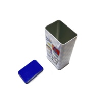 Emballage de boîte en métal rectangulaire imprimée personnalisée en étain de qualité alimentaire