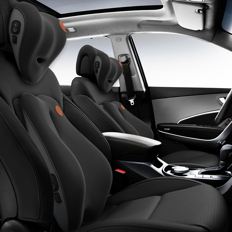 Автомобильный массажный подголовник, подушка для поддержки поясницы, автомобильное сиденье для путешествий, расслабляющая поддержка головы и талии, подушка для шеи с эффектом памяти, Автомобильная подушка для шеи, Подушка для спины