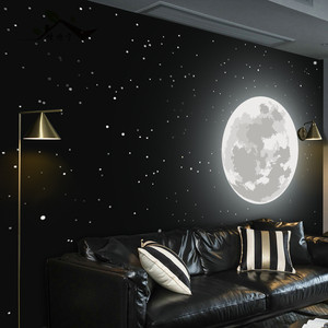 Fábrica al por mayor Decoración de casa de nuevo diseño estereoscópica Luna tapiz - Product Image 2
