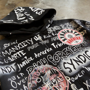 Sweat à capuche zippé oversize en molleton épais <span class=keywords><strong>noir</strong></span> 500 g/m² 100 % coton pour streetwear, personnalisable, pour fabricants - Product Image 4
