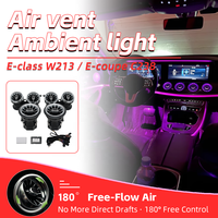 Kit de mise à niveau du tableau de bord E-Class W213, éclairage d'ambiance LED 64 couleurs pour les aérateurs avant de type turbine, pour Mercedes-Benz E-coupé C238