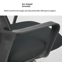 Kursi Kantor Eksekutif Tanpa Roda, Kursi Komputer Ruang Rapat, Kursi Mesh Sederhana Ergonomis, Basis Aluminium Model 848C, Outlet Pabrik