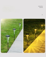Lampe solaire de chemin Demax, lampe à cornet, lampes solaires de pelouse, indice de protection IP65, pour l'utilisation dans les jardins et les paysages, avec une lumière longue durée