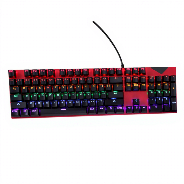 Customized Wired Full Size 104-Key Gaming Mechanical Keyboard USB Interface Rainbow Luminous Backlit Waterproof Programmable
