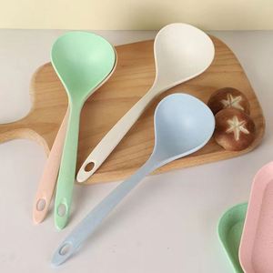 Wheat Straw Soup Spoon Porridge Spoon <b>Kitchen</b> Cutlery <b>Plastic</b> Long-handled Spoon - Product Image 3