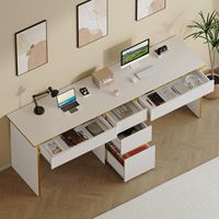 Bureau d'ordinateur éco-responsable, simple, ergonomique, durable, pour petits espaces, avec étagère et tiroirs, pour bureau à domicile et salon