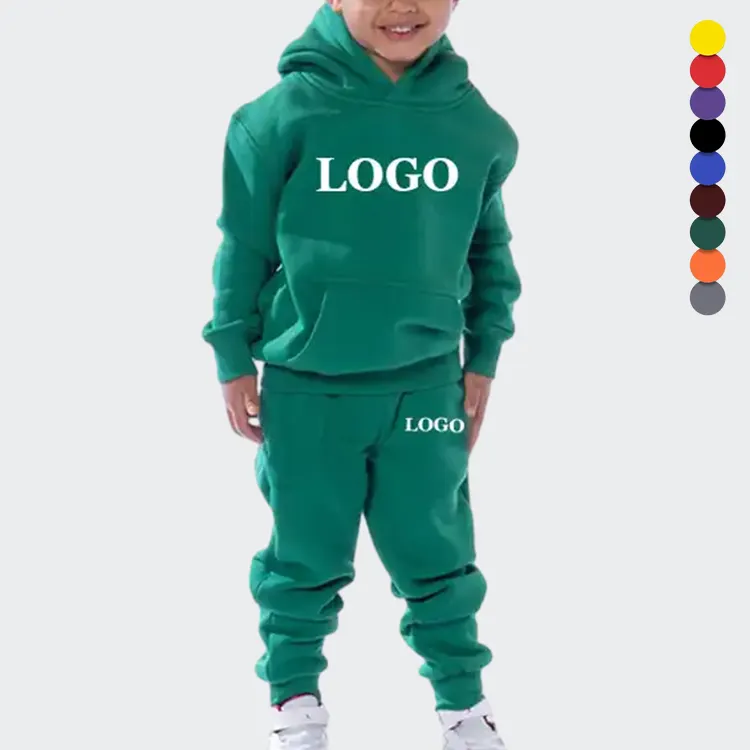Ensembles de vêtements unisexe pour enfants garçons survêtements à capuche tailles personnalisées ensemble de survêtement de jogging pour enfants avec logo