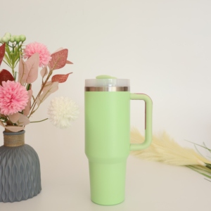 Vaso de 40 oz de material de acero inoxidable con diseño de estilo americano de almacén de EE. UU. con asa, taza de coche de 40 oz para café - Product Image 2