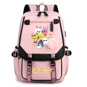 Skzoo Student <b>Backpack</b> <b>Large</b> Capacity With USB Charging For School And Travel Unisex Design - Product Image 5