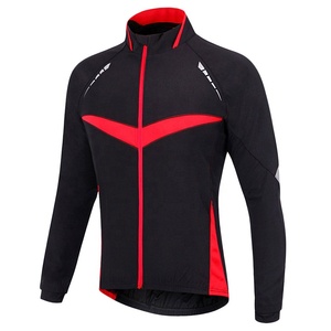 Men's Burgundy <b>Stand</b> Collar Zipper Waterproof Breathable <b>Cycling</b> MTB Jacket Windproof Sporty Autumn Long Sleeve Slim Fit - Product Image 5