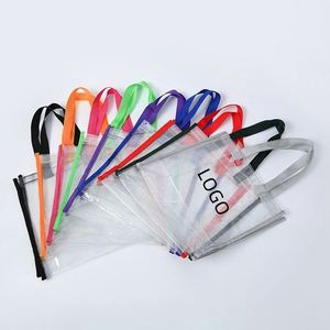Advertising Promotional Personalized Customized <b>Vinyl</b> Transparent Sport Pvc Clear Stadium Approved Tote <b>Bags</b> - Product Image 1