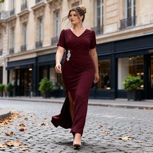 Abaya en polyester avec strass thermocollants pour femmes musulmanes, élégante et luxueuse, fabricant d'Abaya sur mesure - Product Image 4