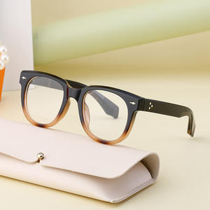 Monturas de gafas cuadradas ZS-98137 para hombre, montura completa, lentes de PC, doble propósito, gafas ópticas de moda. - Product Image 5