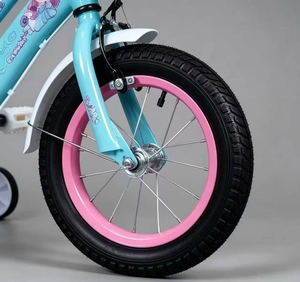 Vélo pour enfants de style dessin animé pour garçons et filles avec panier, siège et roues auxiliaires arrière. Vélo à pédales pour bébé de 12/16/20 <span class=keywords><strong>pouces</strong></span>. - Product Image 4