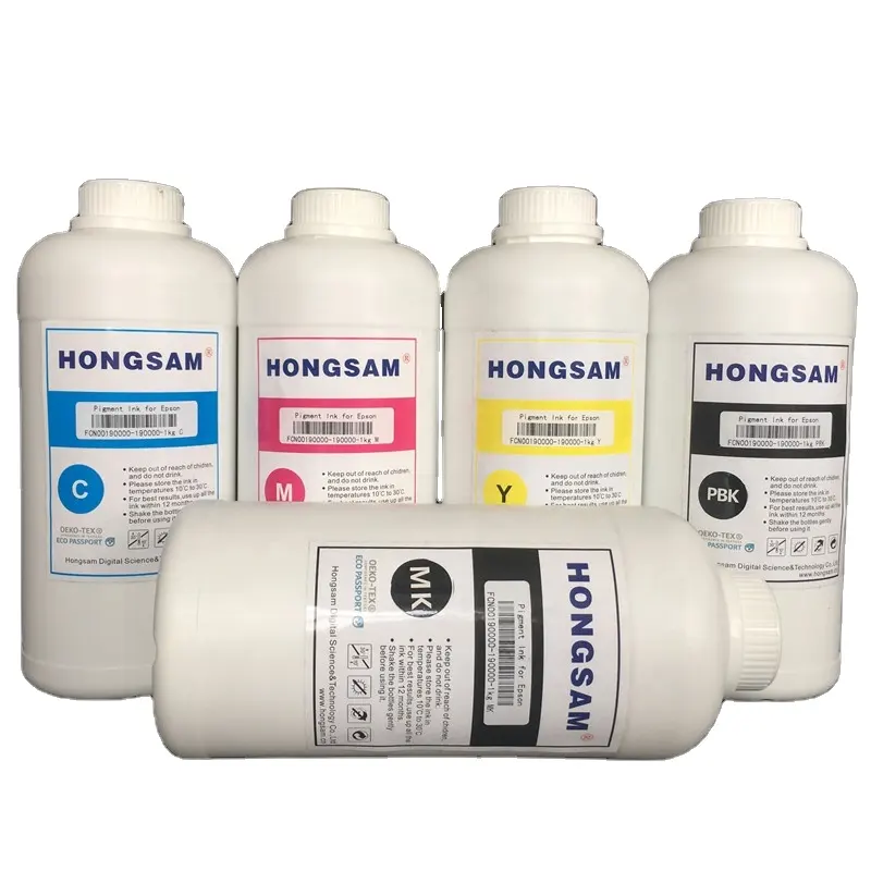 Hongsam gute Qualität kompatible Pigment Nachfüll farbe für Epson Digitaldruck