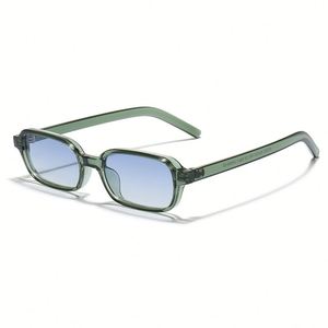 Gafas de Sol Personalizadas con Logotipo, Moda 2025, Estilo Punk Verde, Protección UV400, Rectangulares Pequeñas, para Hombre y Mujer - Product Image 6