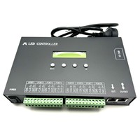 Controlador de Luces LED Digitales Programable DMX512 de 8 Puertos Metálicos H807SA, 8 Canales, 8192 Píxeles, Tarjeta SD, Art-Net, DMX Fácil
