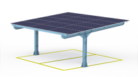 Corigy Couleur Personnalisé Disponible Étanche En Acier Au Carbone Standard 2 voitures/4 voitures/6 voitures Panneau Solaire Hangar PV Carport Système