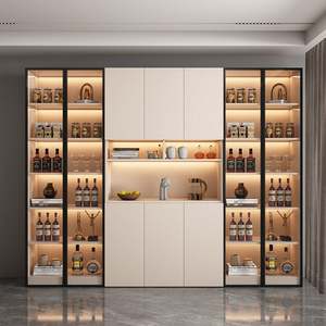 High-End Modern Luxury <b>Sideboard</b> Wine <b>Cabinet</b> Combo Elegant Functionality for Living Dining Spaces <b>Display</b> in Your Home - Product Image 1