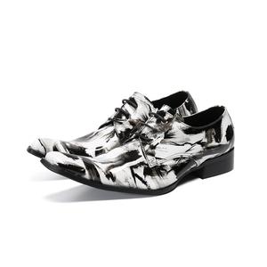 NA336 New Fashion Men's Trend Pointed Toe Casual Flats Men Wedding Shoes Male Japanned Leather Shoes <strong>Black</strong> <strong>White</strong> <strong>Brogue</strong> Formal - Product Image 1