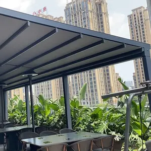 2022 Sun Shade Wasserdichte Pergola Aluminium Outdoor Louvered Dach Pergola Kits