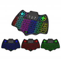 Clavier sans fil rétroéclairé multilingue 2.4G + BT4.2, télécommande Air Mouse, pavé tactile pour TV Box PC V18 Mini