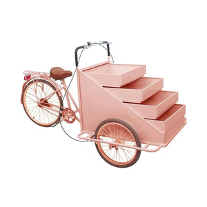 Chariots de Rue Mobiles à Bicyclette au Design Classique pour Présentoir à Fleurs, Crèmes Glacées et Snacks à Vendre - Product Image 4