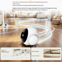 Cámara Inteligente para Mascotas, Robot de Patrulla Automática, Cámara de Seguridad HD de 2MP, Control Remoto por Aplicación, Audio Bidireccional