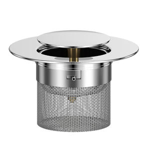 Ensemble de vidange escamotable en acier inoxydable 304 HUOLI - Robinet de vidange <span class=keywords><strong>à</strong></span> pression avec anti-obstruction et anti-odeur pour <span class=keywords><strong>évier</strong></span> de salle de bain - Product Image 5