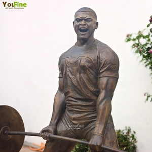 Statue de musculation YOUFINE, thème de la musculation, décoration de centre de remise en forme, parc, art, bronze de qualité supérieure, statue de <span class=keywords><strong>strongman</strong></span>, sculpture de musculation, statue - Product Image 6