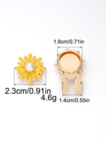 Vente directe usine – Cache-boutons métalliques en forme de fleur de 23 mm, multicolores, à clipser sur chemise, cardigan, ou comme boutons de manchette détachables