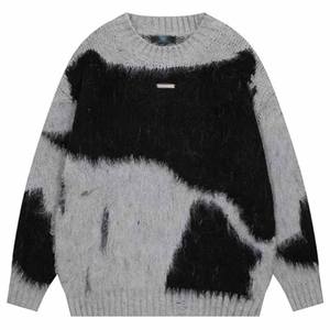 Suéter de Punto Personalizado OEM ODM para Hombre, Diseño de <span class=keywords><strong>Dibujos</strong></span> <span class=keywords><strong>Animados</strong></span>, Antiarrugas, Transpirable, Antibolitas, Cuello Redondo, Mohair/Lana - Product Image 1