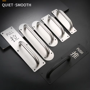 200mm * 45mm Thick Stainless Steel Bottom <b>Plate</b> Handle Fireproof <b>Door</b> Handle Wooden <b>Door</b> Surface Mounted Handle - Product Image 1