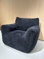 Blaues Fat-Man Einzelsofa-Bett Modulares Erweiterbares Schaumstoffgefülltes Gepolstertes Zeitgenössisches Stoffdesign für Apartment und Villa