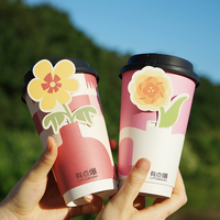Couvre-gobelets jetables en papier double paroi de qualité alimentaire, conteneurs alimentaires personnalisés pour le vin et les boissons gazeuses chaudes