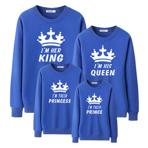 Conjunto de <span class=keywords><strong>ropa</strong></span> a juego para la familia sudadera de manga larga king queen - Product Image 6