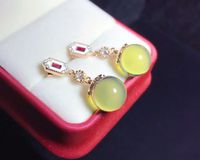 Boucles d'oreilles pendantes à pompon en argent 925 certifié, avec ambre bleu mexicain naturel et véritable coquille de nacre blanche, design géométrique