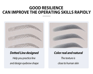 Wenshen YDPMU Diseños de cejas en forma europea Microblading Practice Skin para tatuajes cosméticos - Product Image 5