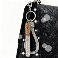 Porte-clés de luxe en strass - Breloque de sac en cristal scintillant - Pendentif de voiture - Anneau de clés en métal personnalisé OEM - Vente directe usine