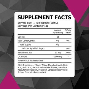 OEM Health <b>Supplement</b> L-Carnitine 1500 Oral Liquid with Pantothenic Enhances Muscle Recovery and Boost Motivation Oral Liquid - Product Image 2