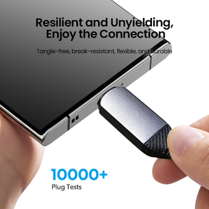 Mới Đến Matte Bện 27W 65W 100W Loại C Để C Dòng Dữ Liệu 2 Trong 1 Tùy Chỉnh Nhanh Chóng Sạc Cáp Cho Điện Thoại Di Động - Product Image 5