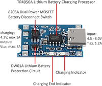 Module de charge de batterie au lithium TP4056 Type-C Micro Mini 5V1A 18650 avec protection, double fonction 1A Li-ion