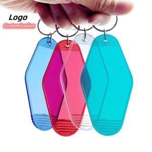 Plastic <b>Custom</b> Acrylic Vintage Motel Keychain <b>Key</b> Tag Hot Stamp Hotel Keychains Blank Print Gold <b>Key</b> <b>Ring</b> Promotion Gifts - Product Image 2