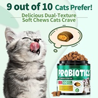 Probiotiques pour chats OEM, friandises molles, soutien immunitaire, digestion, nutrition, probiotiques pour animaux de compagnie, santé, friandises croquantes et crémeuses, compléments alimentaires pour chats