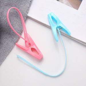 Plastic Clothes <b>Clips</b> Thickened Durable Windproof Non Slip <b>Hooks</b> For Balcony Drying Rack Single Bar Design - Product Image 4