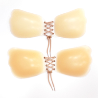 Avec ficelle Fabricant de brosse à main Réutilisable Silicone Sans bretelles Très collant Invisible Auto-adhésif Soutien-gorge Push up